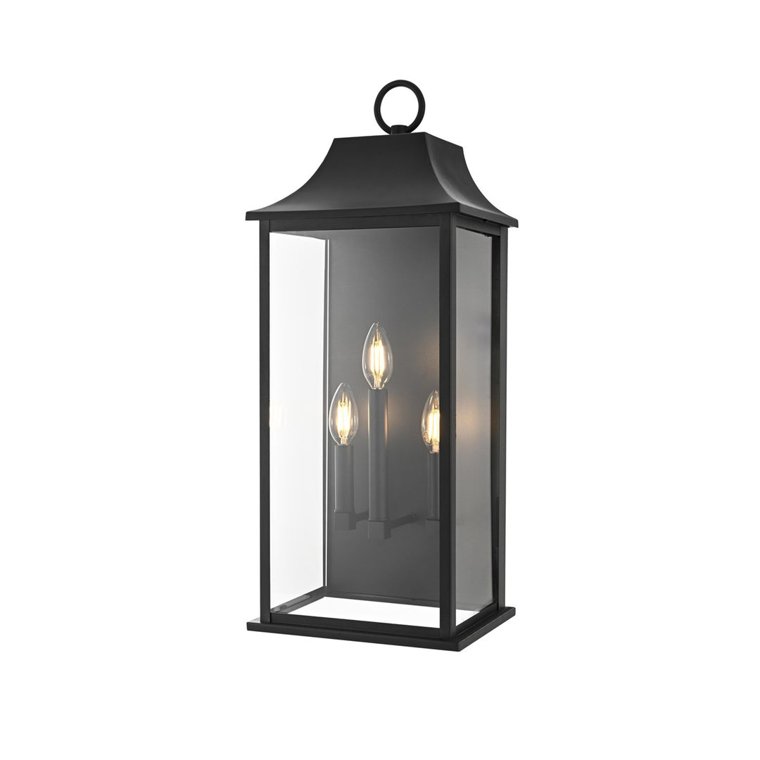 10 Inch Outdoor Wall Sconce In Black - View 4 - Joshua Marshal