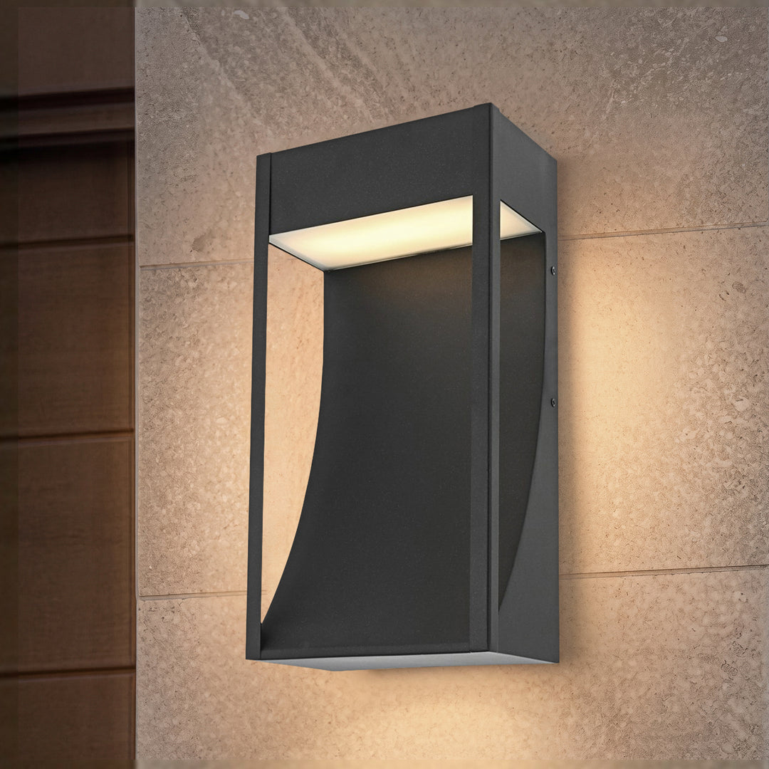 7.5 Inch Outdoor Wall Sconce In Black Black Finish - LIGHTING by Joshua Marshal