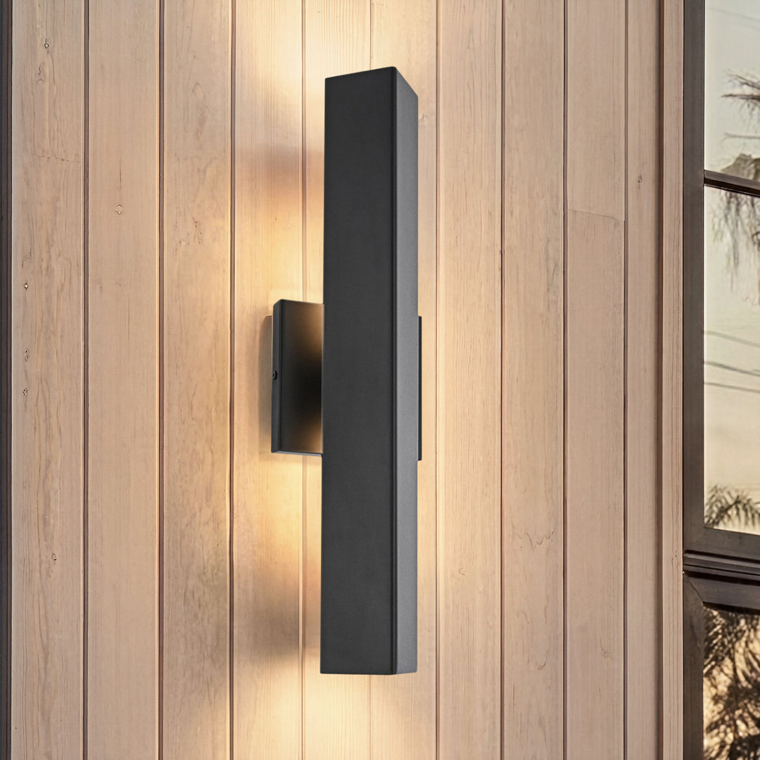 4.5 X 18 Inch Outdoor Wall Sconce In Black Black Finish - LIGHTING by Joshua Marshal