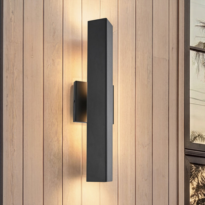 4.5 X 18 Inch Outdoor Wall Sconce In Black Black Finish - LIGHTING by Joshua Marshal