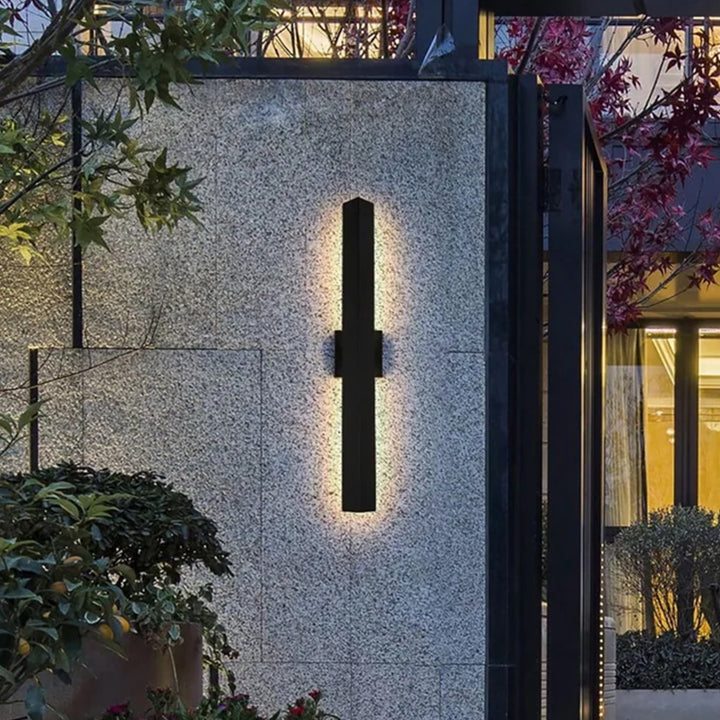 4.5 X 30 Inch Outdoor Wall Sconce In Black Black Finish - LIGHTING by Joshua Marshal