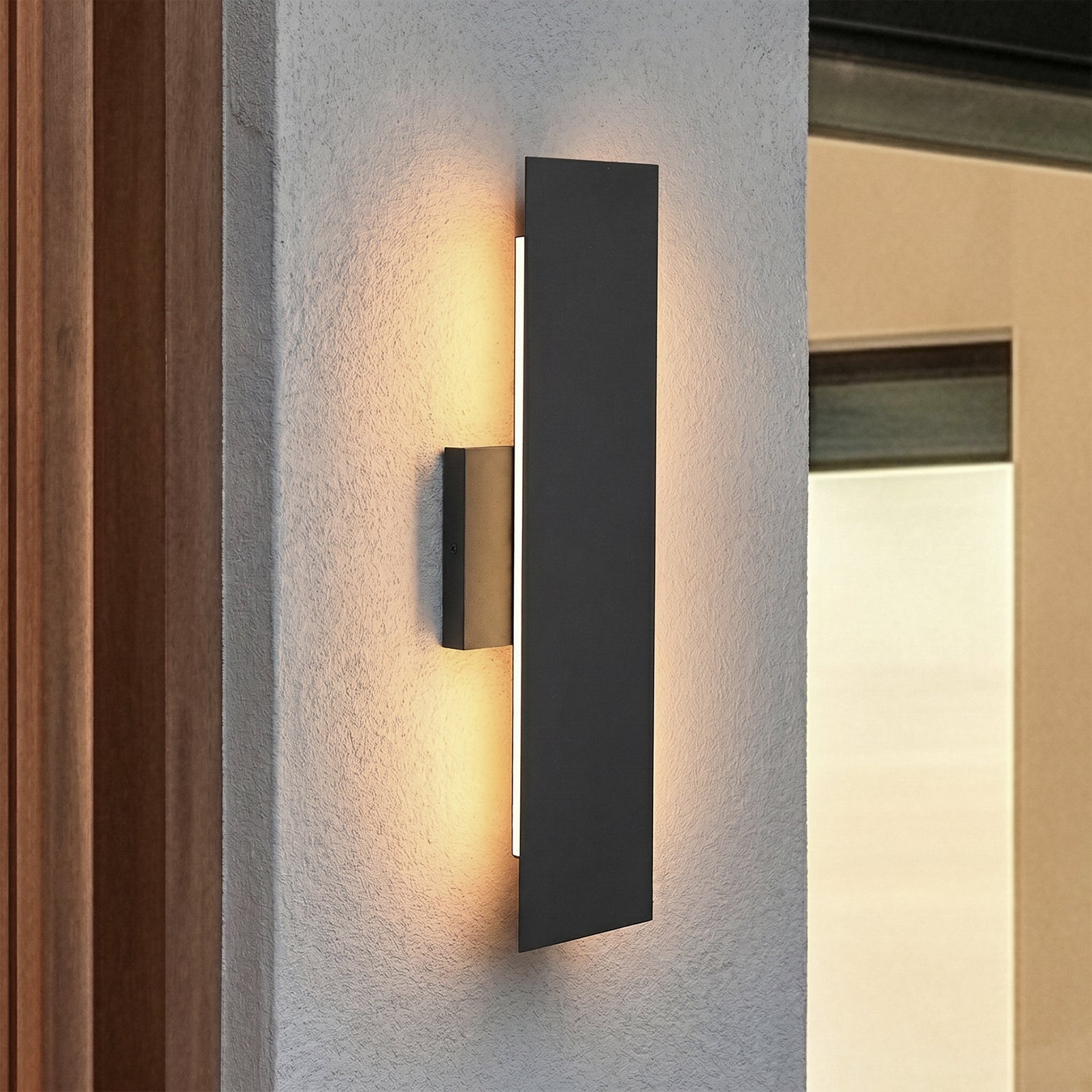 4.5 X 18 Inch Outdoor Wall Sconce In Black Black Finish - LIGHTING by Joshua Marshal