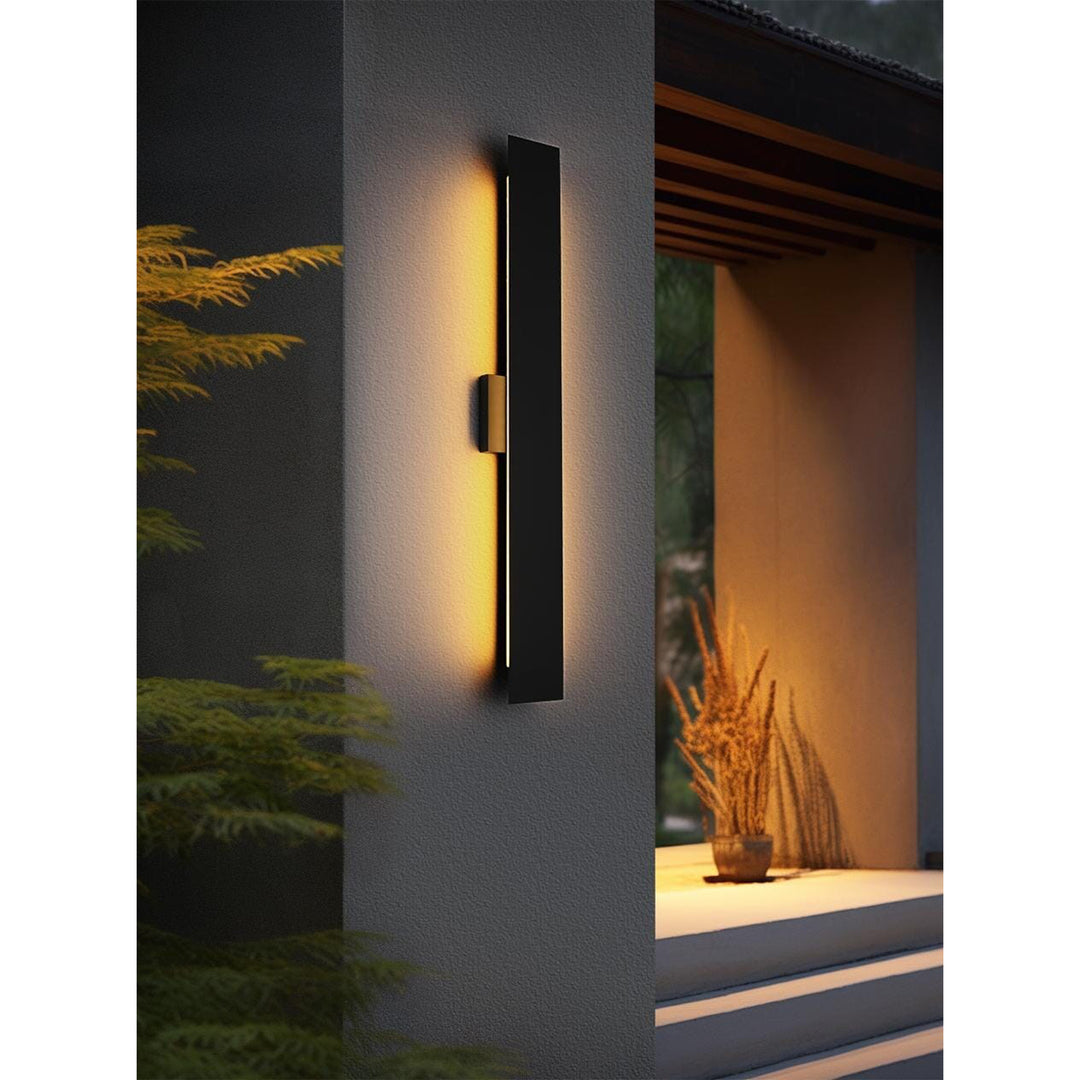4.5 X 34 Inch Outdoor Wall Sconce In Black - View 2 - Joshua Marshal