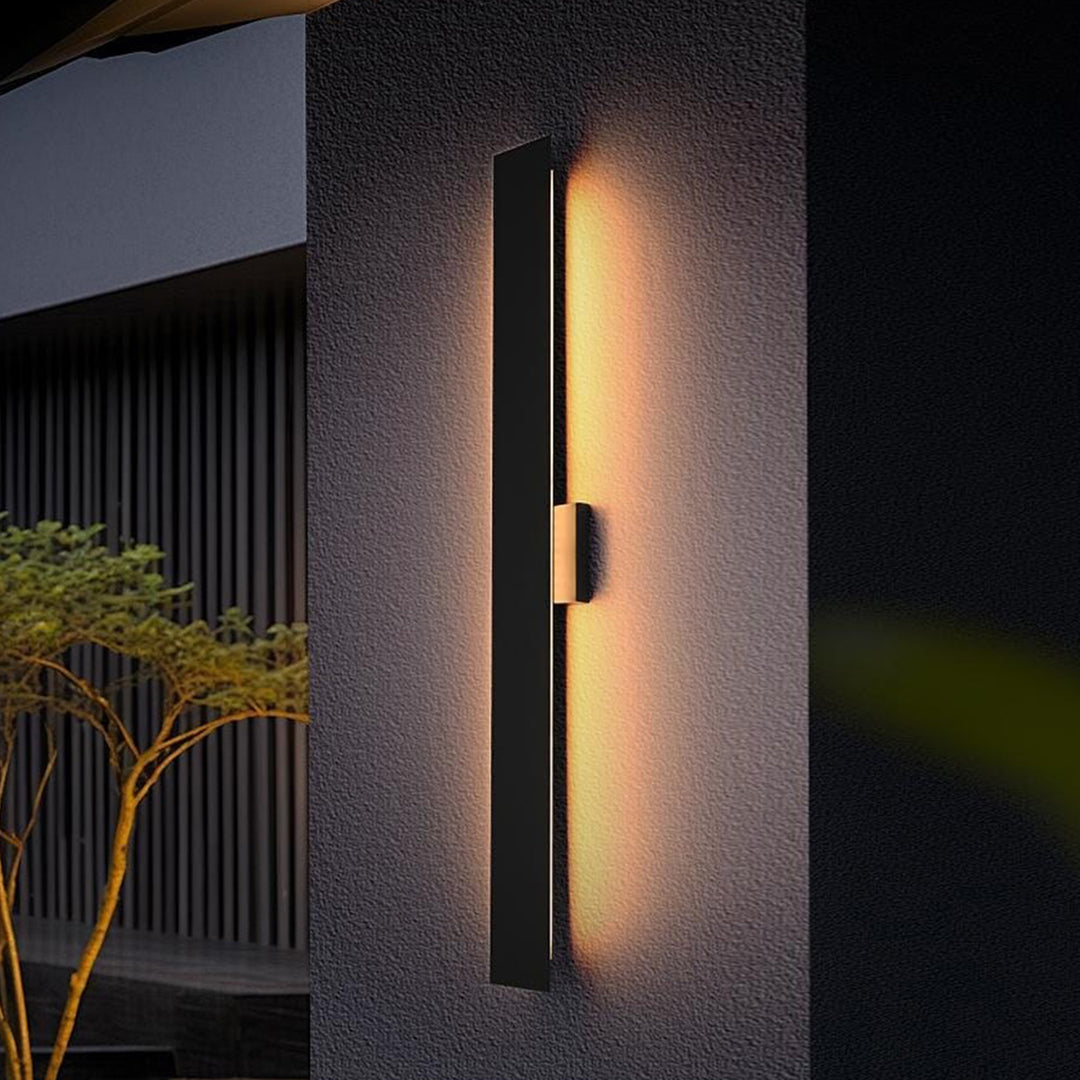 4.5 X 40 Inch Outdoor Wall Sconce In Black Black Finish - LIGHTING by Joshua Marshal