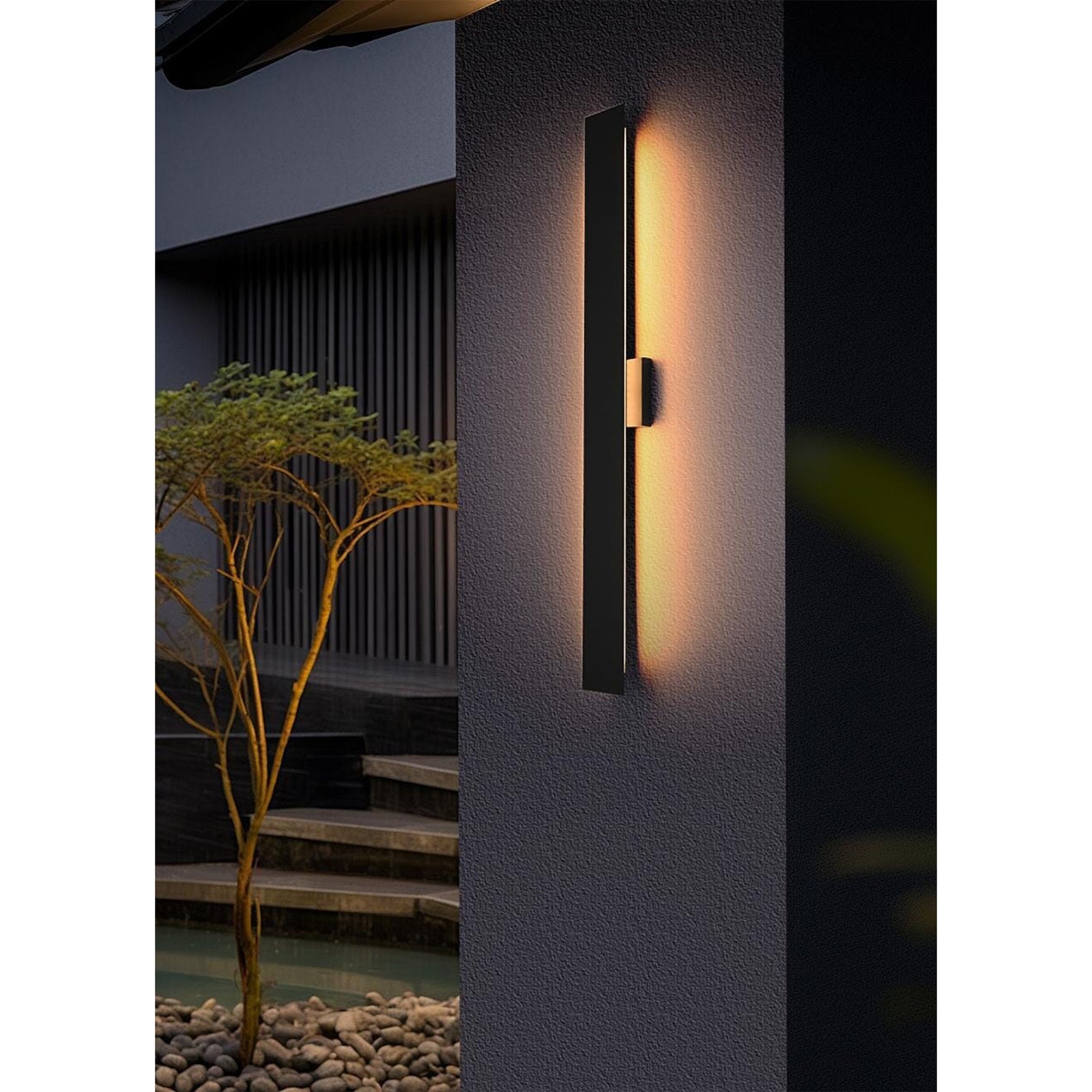 4.5 X 40 Inch Outdoor Wall Sconce In Black - View 2 - Joshua Marshal
