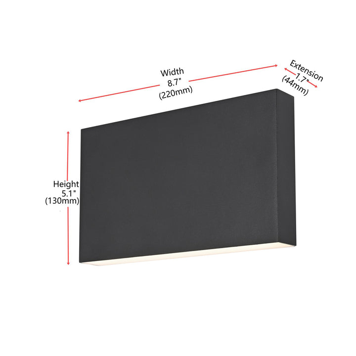 8.5 Inch Outdoor Wall Sconce In Black - View 6 - Joshua Marshal