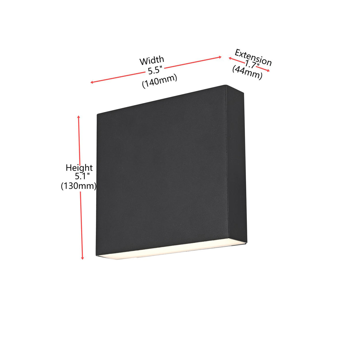 5.5 Inch Outdoor Wall Sconce In Black - View 6 - Joshua Marshal