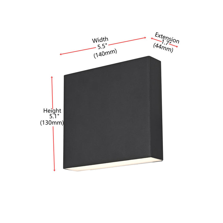 5.5 Inch Outdoor Wall Sconce In Black - View 6 - Joshua Marshal