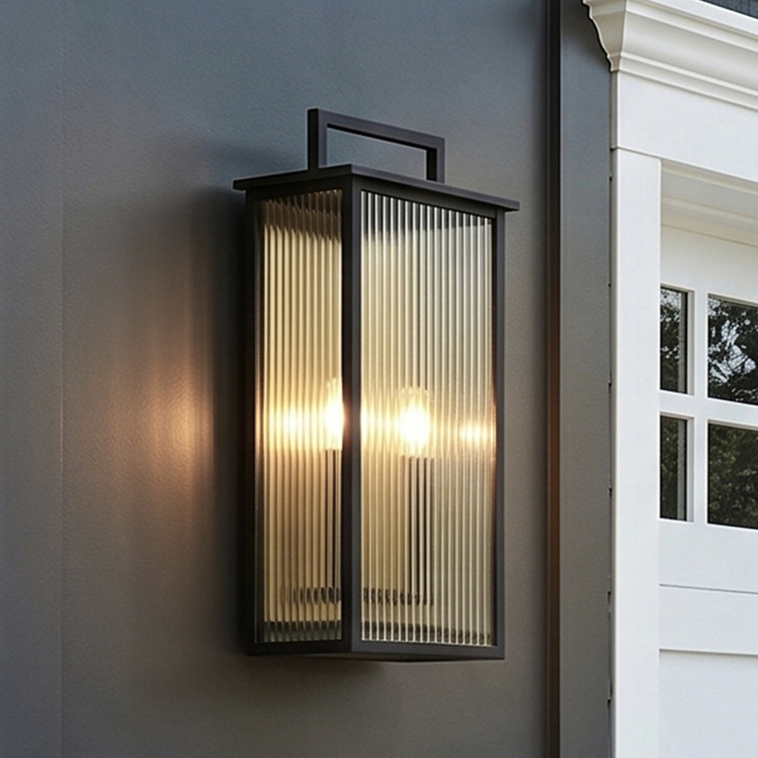 11.5 Inch Outdoor Wall Sconce In Black Black Finish - LIGHTING by Joshua Marshal
