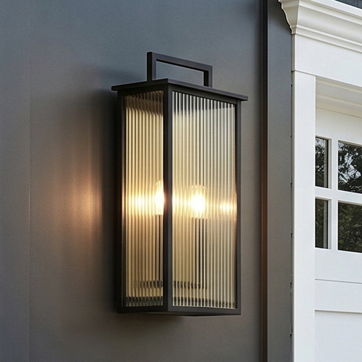 11.5 Inch Outdoor Wall Sconce In Black Black Finish - LIGHTING by Joshua Marshal