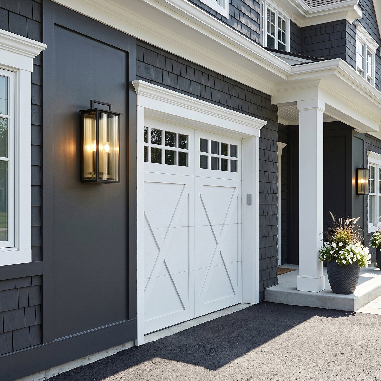 11.5 Inch Outdoor Wall Sconce In Black - View 2 - Joshua Marshal