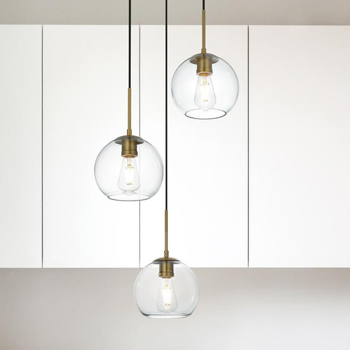 18 Inch Flush Mount Clear Shade In Satin Gold Satin Gold And Clear Finish - LIGHTING by Joshua Marshal