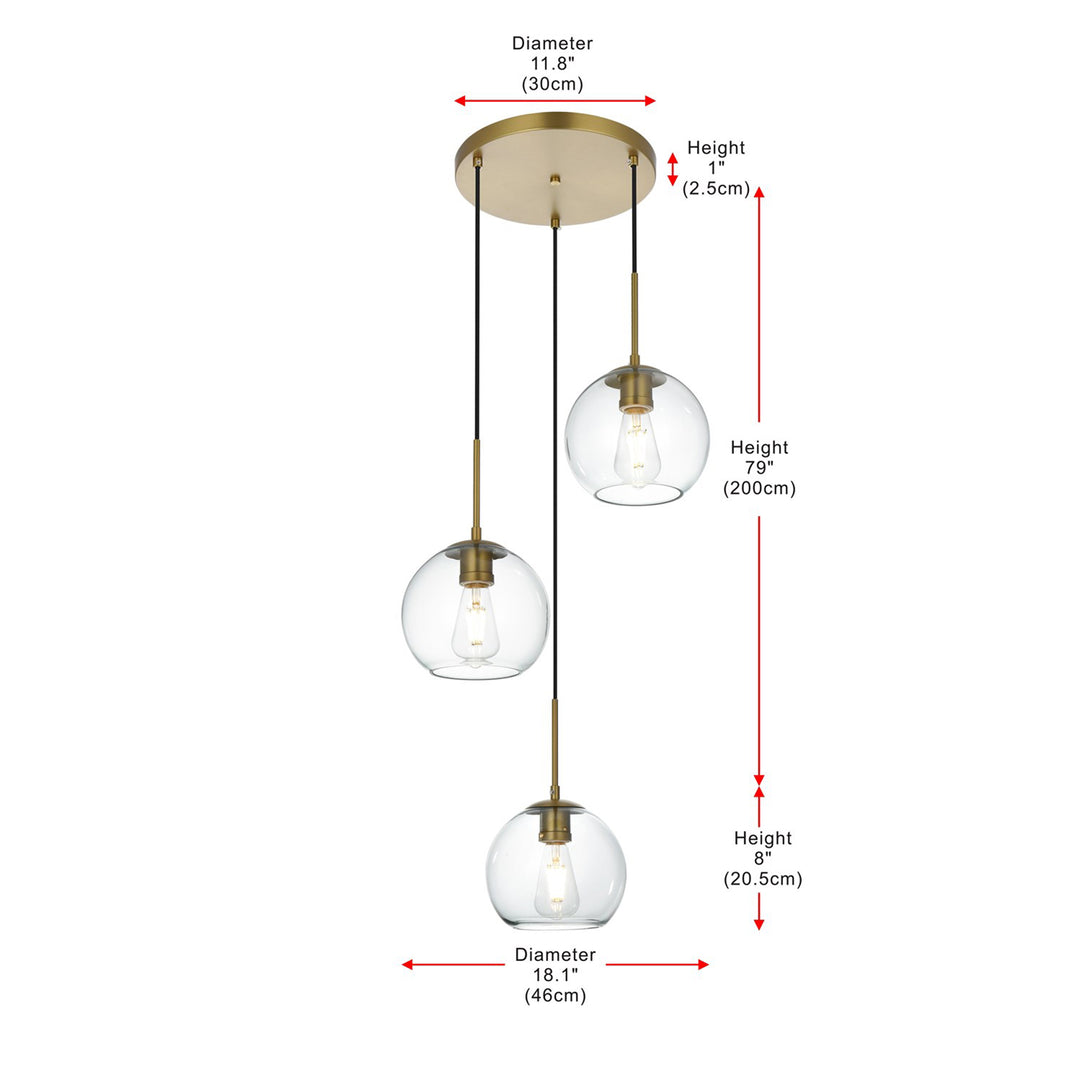 18 Inch Flush Mount Clear Shade In Satin Gold - View 6 - Joshua Marshal
