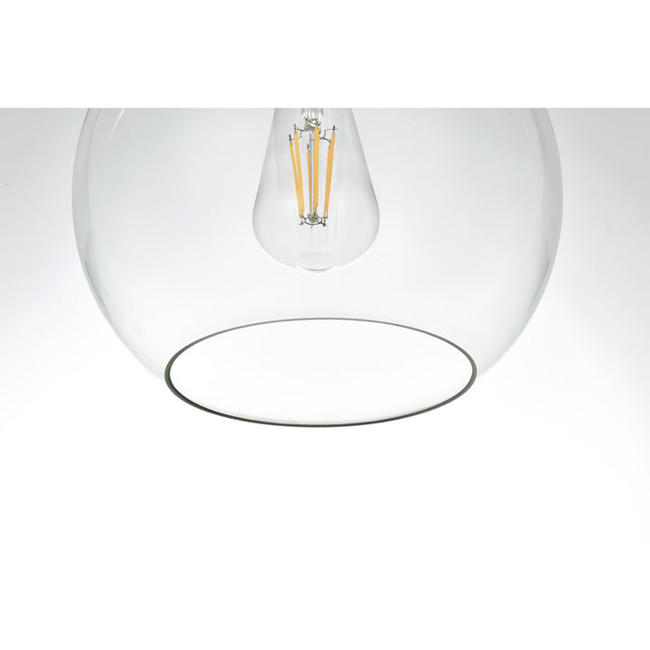 18 Inch Flush Mount Clear Shade In Satin Gold - View 5 - Joshua Marshal
