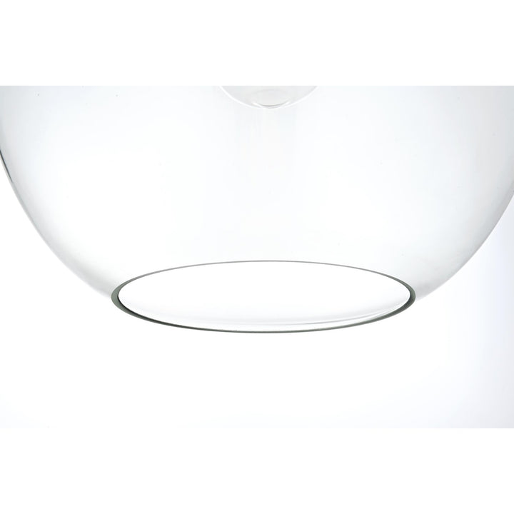 12 Inch Pendant Clear Shade In Satin Gold - View 5 - Joshua Marshal