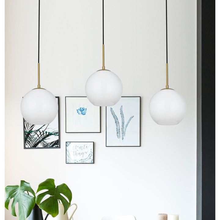 36 Inch Pendant Frosted White Shade In Satin Gold JM-845833