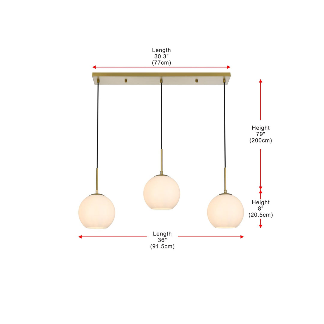 36 Inch Pendant Frosted White Shade In Satin Gold - View 6 - Joshua Marshal