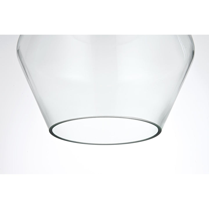 17.5 Inch Pendant Clear Shade In Satin Gold - View 5 - Joshua Marshal