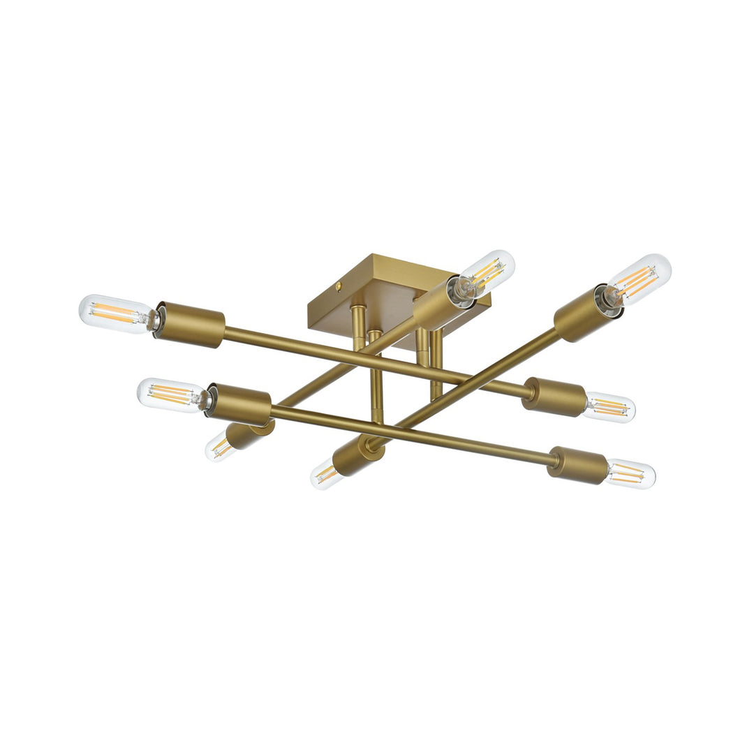 19 Inch Flush Mount In Satin Gold - View 3 - Joshua Marshal
