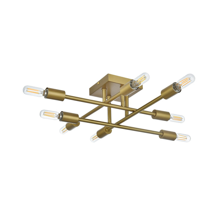 19 Inch Flush Mount In Satin Gold - View 3 - Joshua Marshal