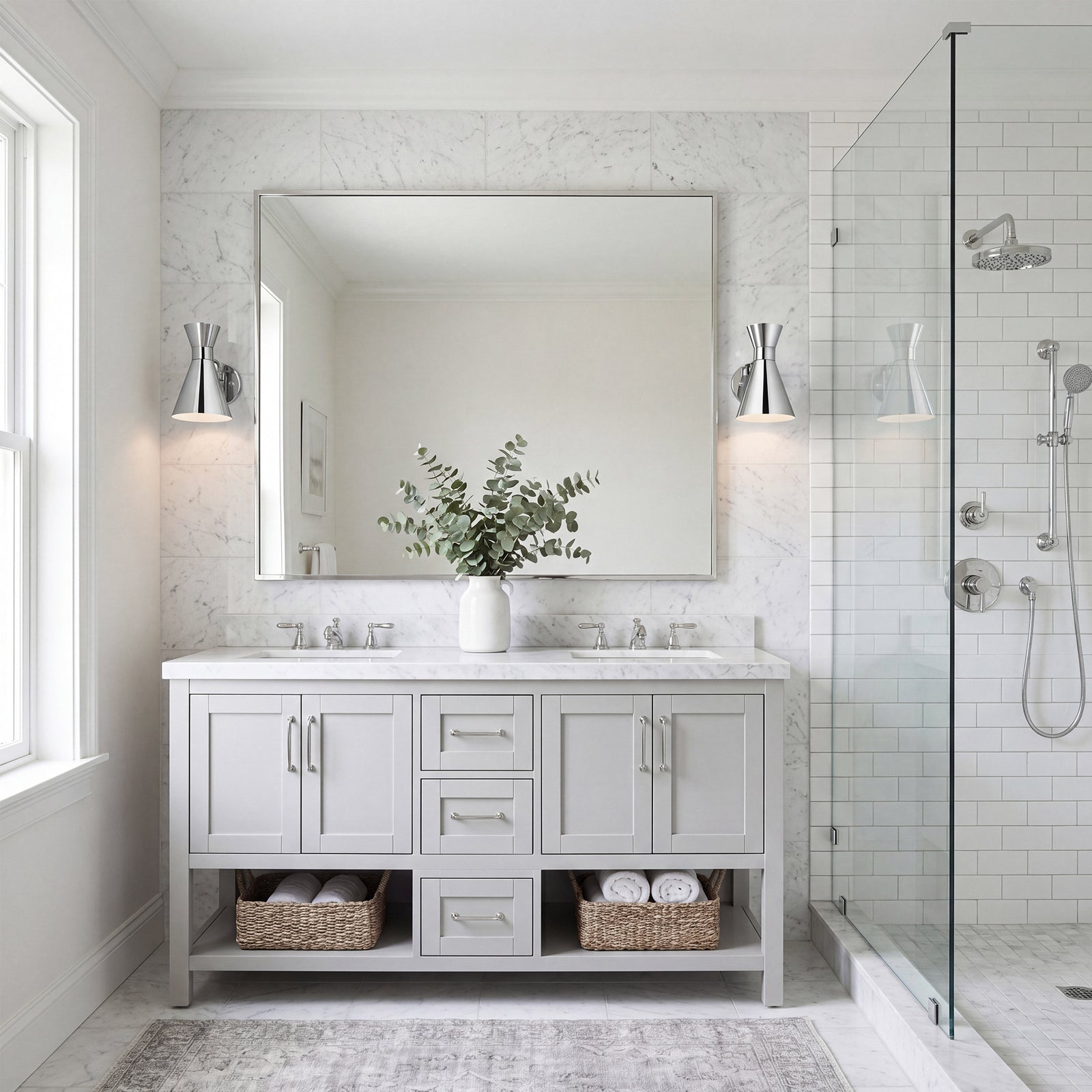 6 Inch Wall Sconce In Chrome - View 2 - Joshua Marshal