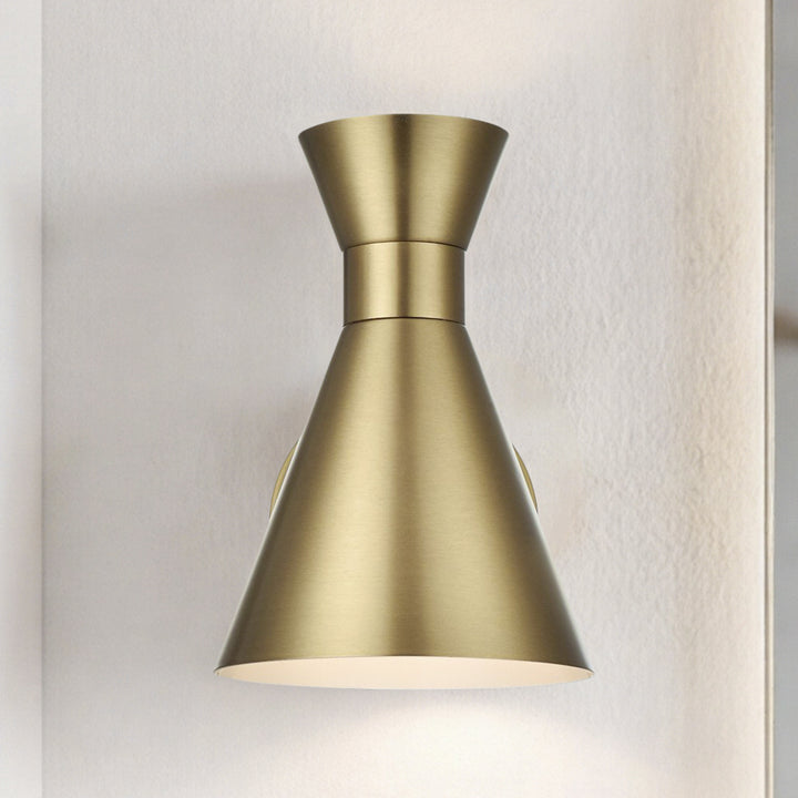 6 Inch Wall Sconce In Satin Gold Satin Gold Finish - LIGHTING by Joshua Marshal