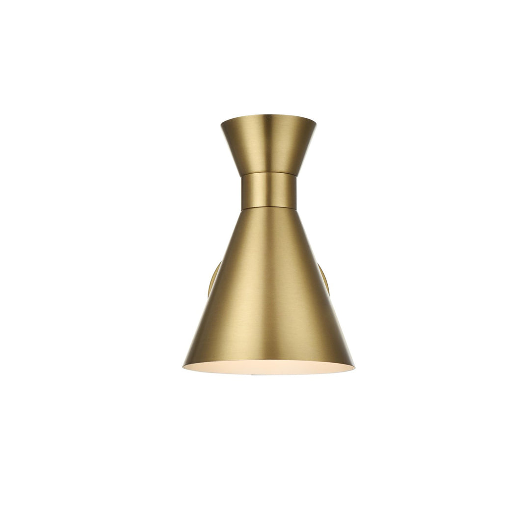 6 Inch Wall Sconce In Satin Gold - View 3 - Joshua Marshal