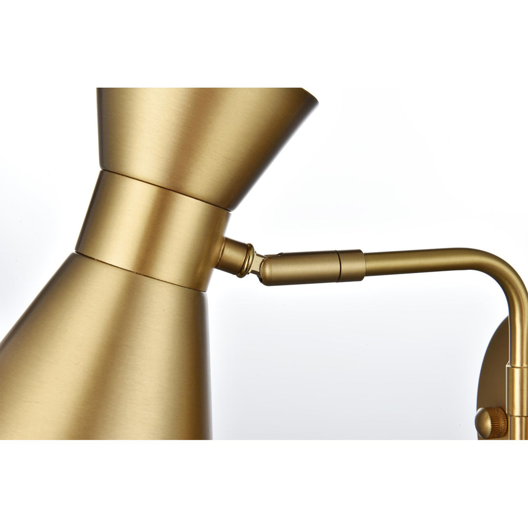 6 Inch Wall Sconce In Satin Gold - View 5 - Joshua Marshal