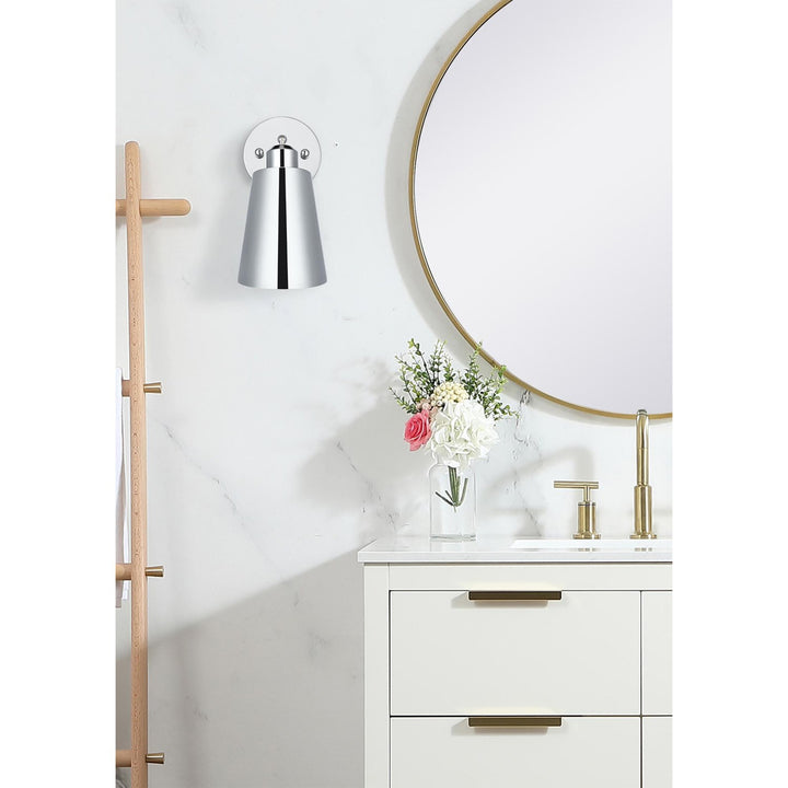 5 Inch Wall Sconce In Chrome - View 2 - Joshua Marshal