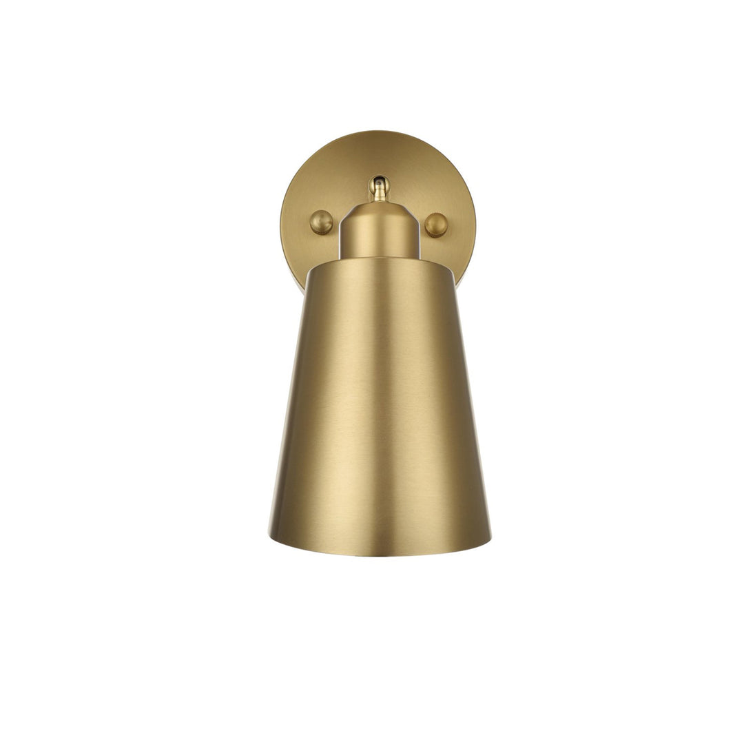5 Inch Wall Sconce In Satin Gold - View 3 - Joshua Marshal