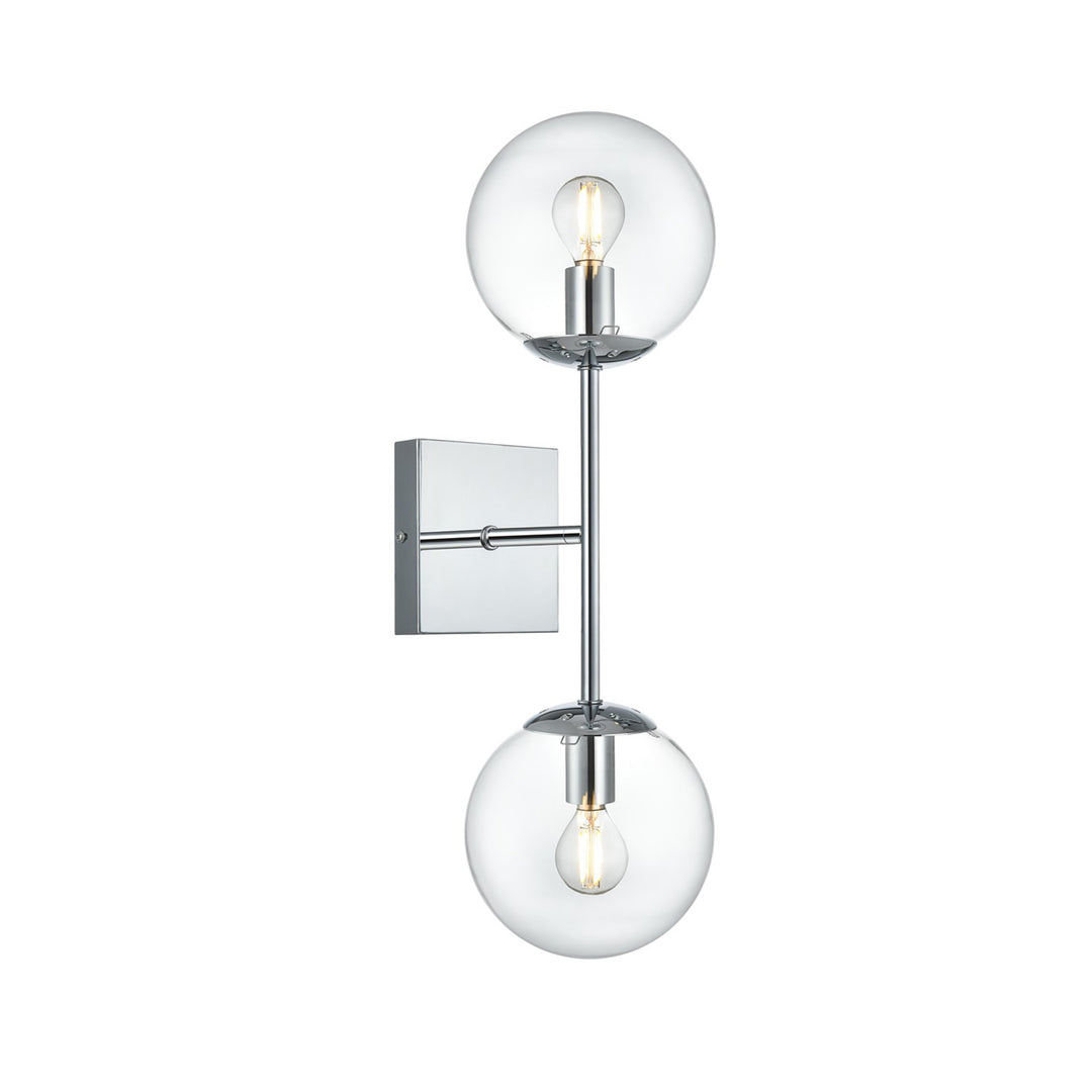 6 Inch Wall Sconce Clear Shade In Chrome - View 4 - Joshua Marshal