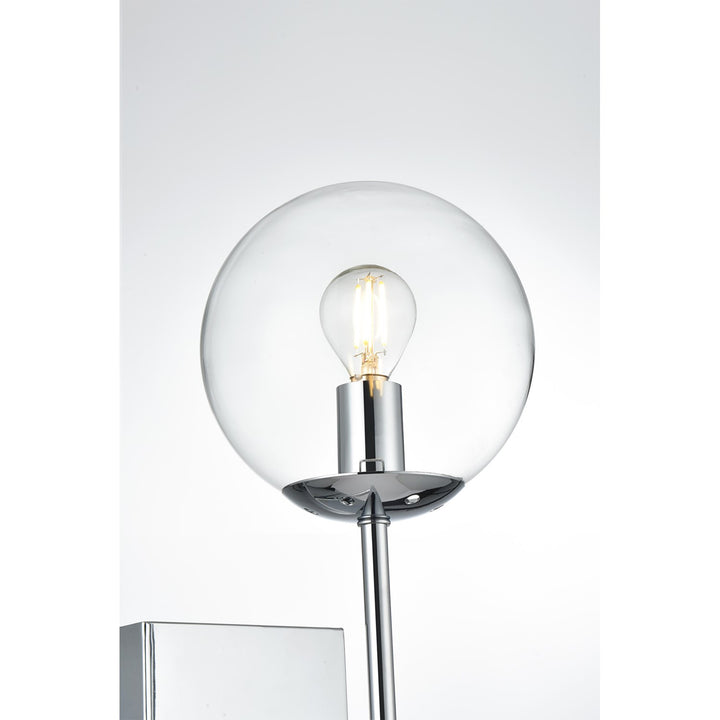 6 Inch Wall Sconce Clear Shade In Chrome - View 5 - Joshua Marshal