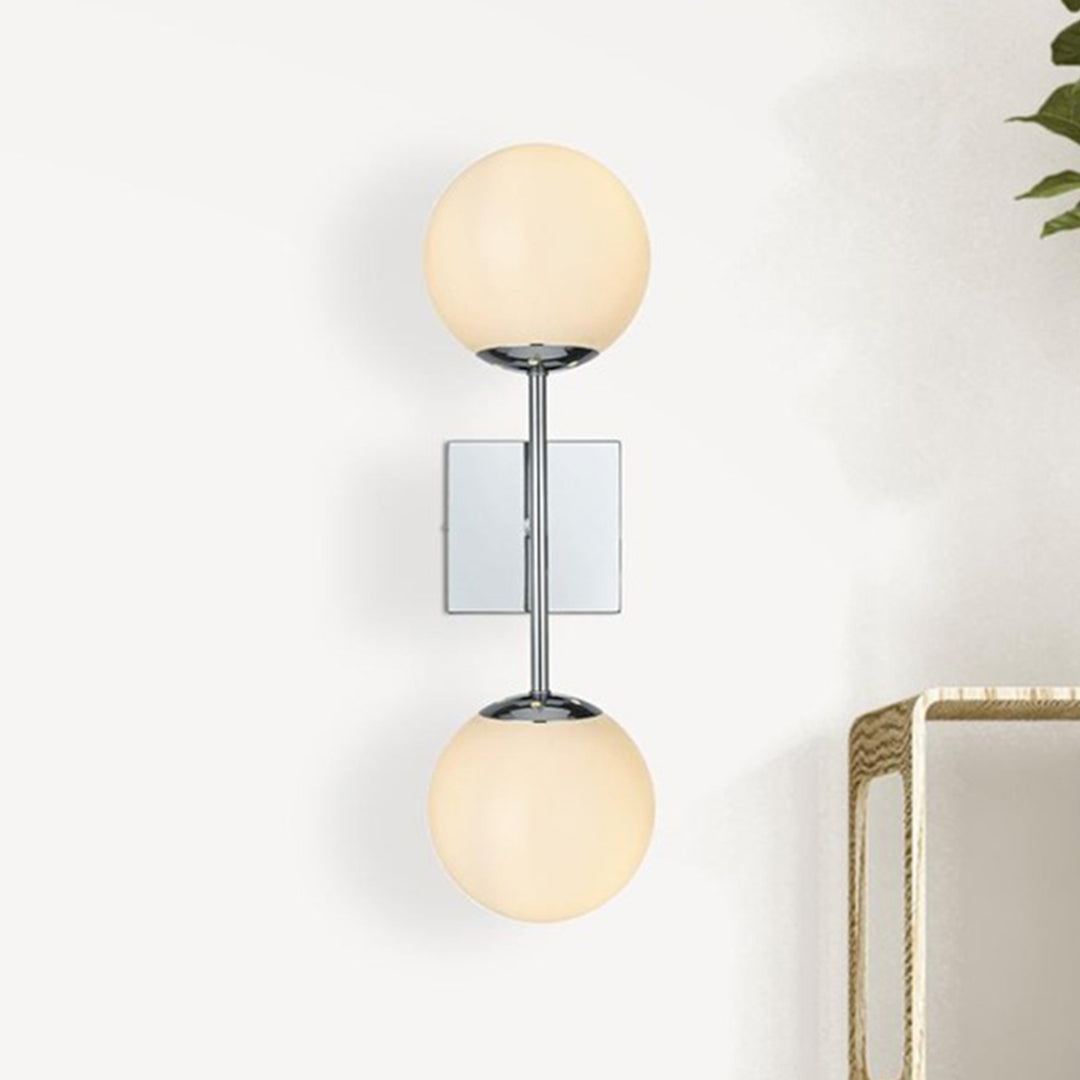 6 Inch Wall Sconce White Shade In Chrome Chrome And White Finish - LIGHTING by Joshua Marshal