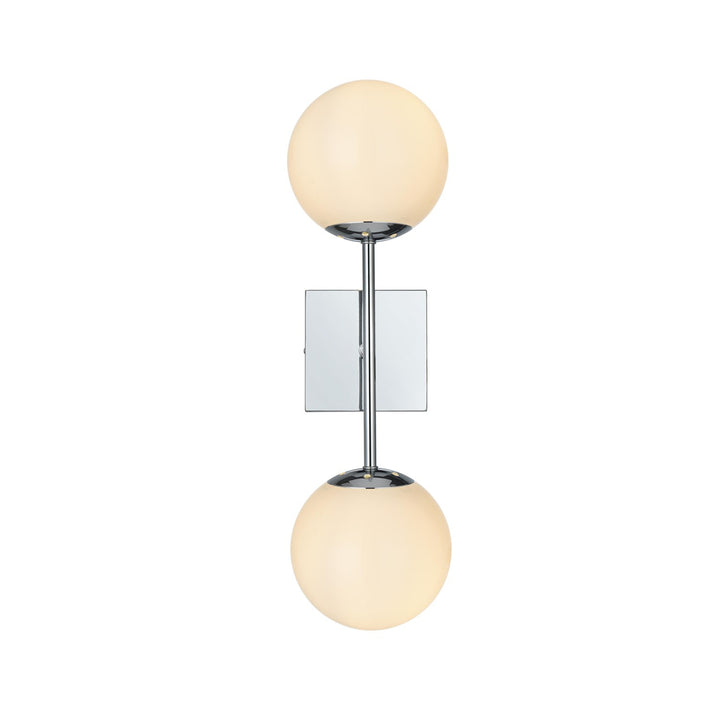 6 Inch Wall Sconce White Shade In Chrome - View 4 - Joshua Marshal