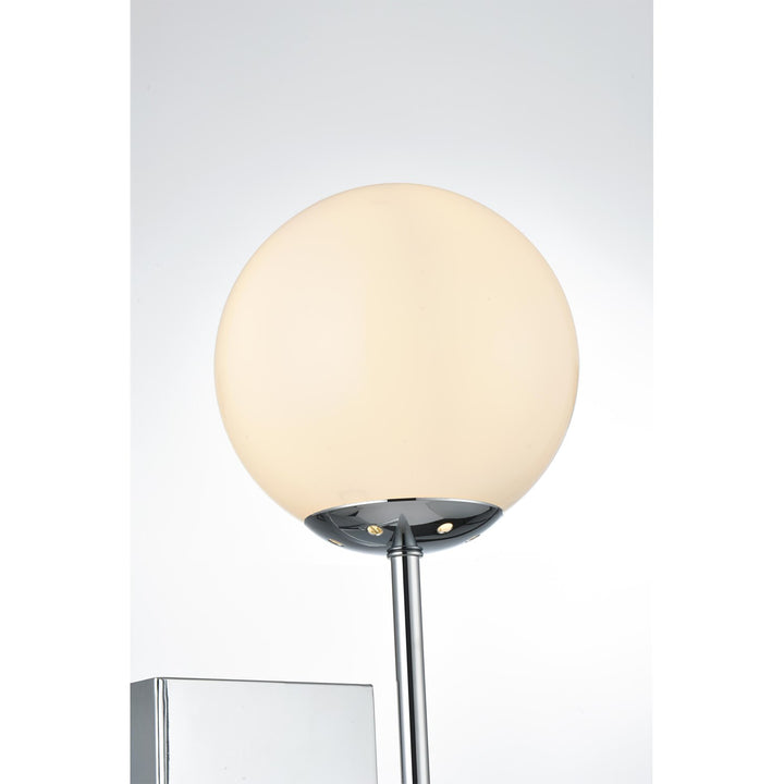 6 Inch Wall Sconce White Shade In Chrome - View 5 - Joshua Marshal