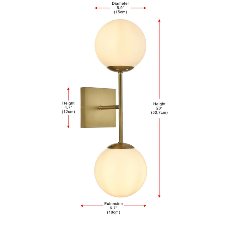 6 Inch Wall Sconce White Shade In Satin Gold - View 6 - Joshua Marshal