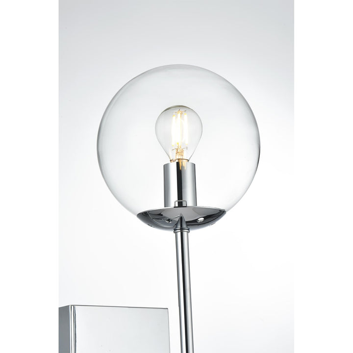 6 Inch Wall Sconce Clear Shade In Chrome - View 5 - Joshua Marshal