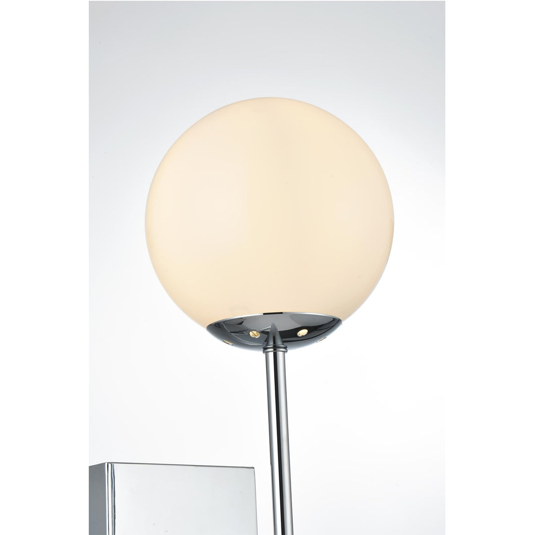 6 Inch Wall Sconce White Shade In Chrome - View 5 - Joshua Marshal