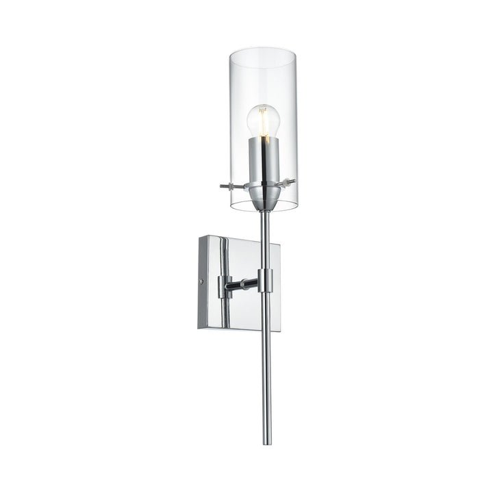 4.5 Inch Wall Sconce Clear Shade In Chrome - View 3 - Joshua Marshal