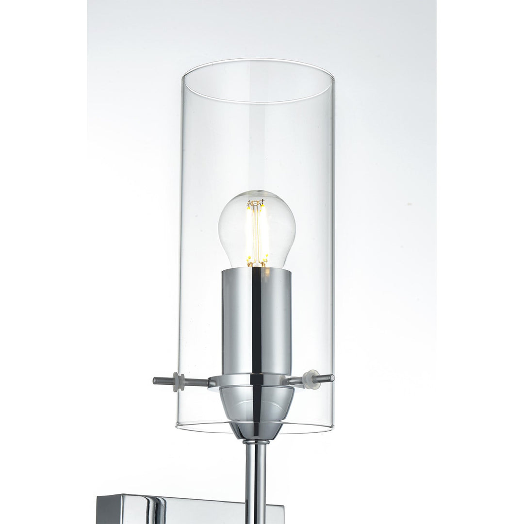 4.5 Inch Wall Sconce Clear Shade In Chrome - View 5 - Joshua Marshal