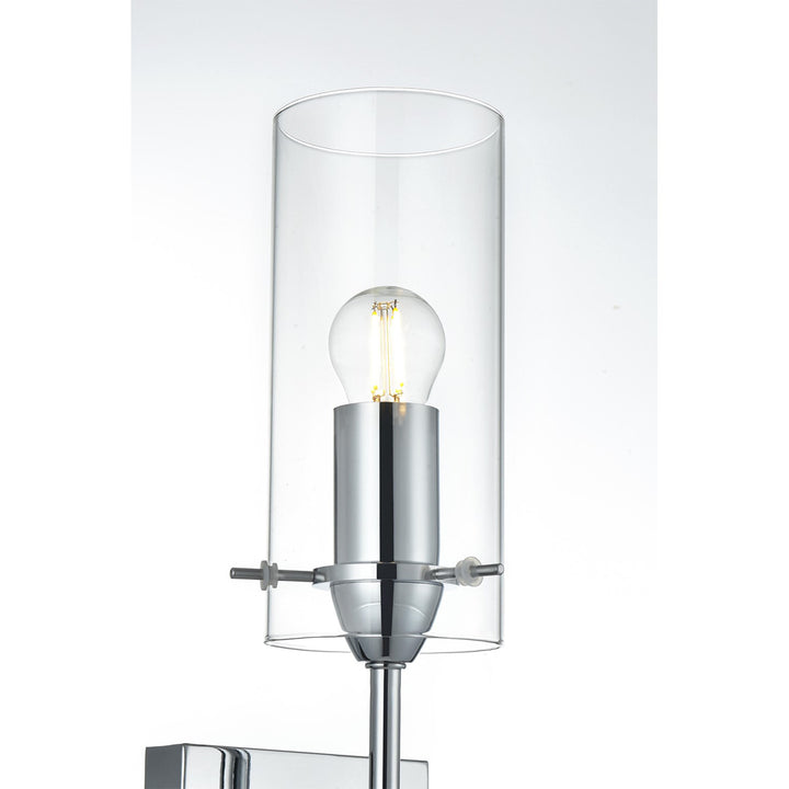 4.5 Inch Wall Sconce Clear Shade In Chrome - View 5 - Joshua Marshal