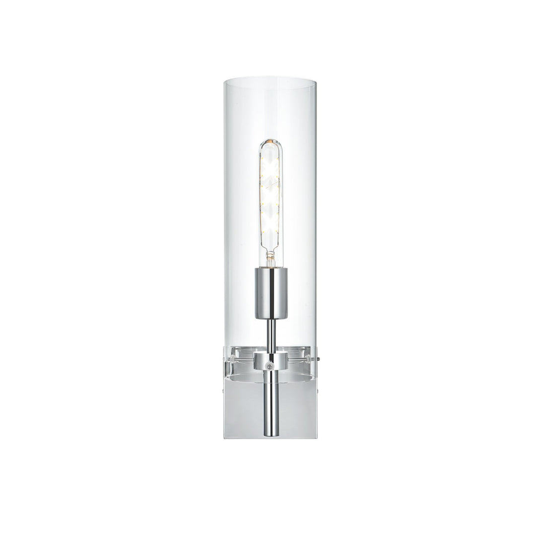 4.5 Inch Wall Sconce Clear Shade In Chrome - View 3 - Joshua Marshal