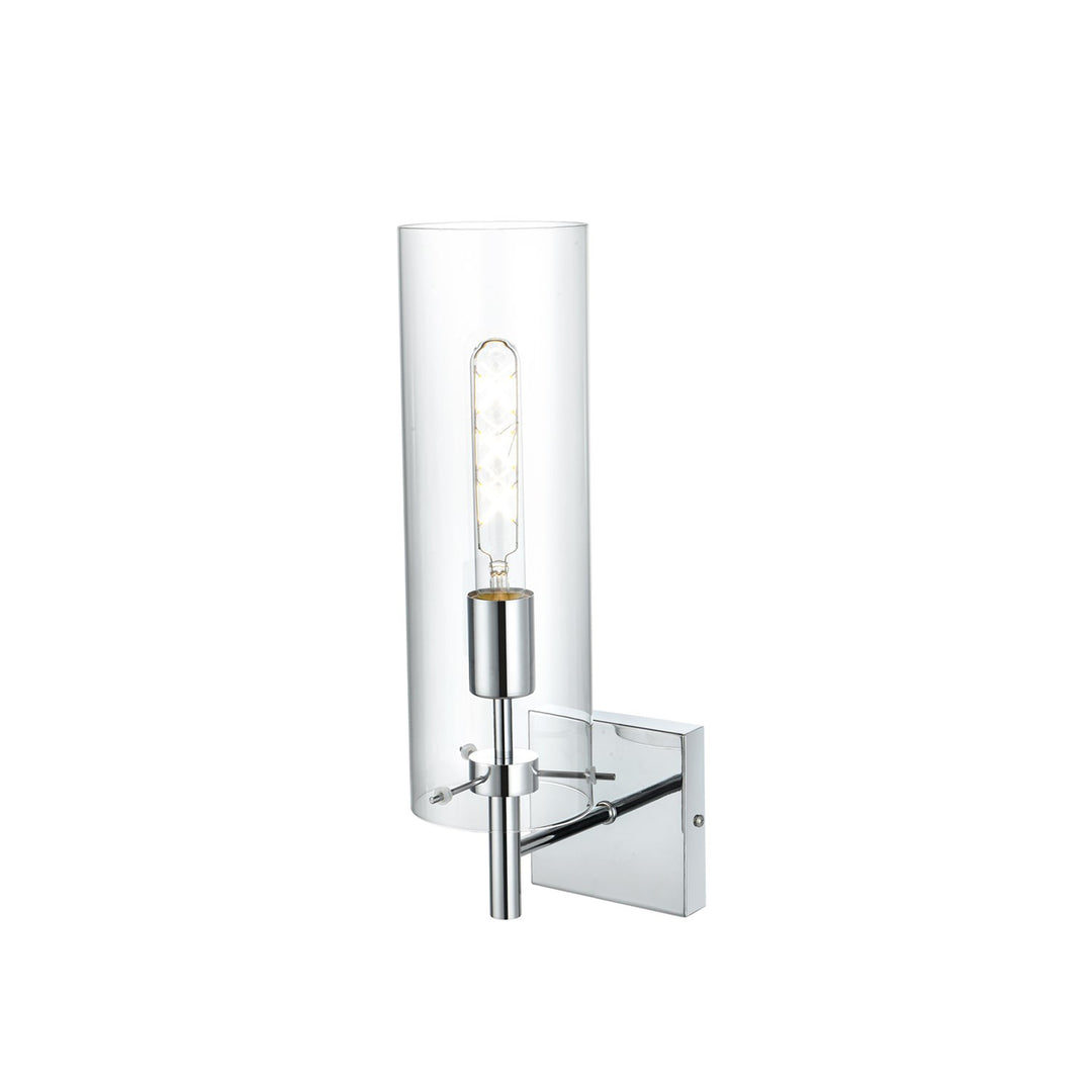 4.5 Inch Wall Sconce Clear Shade In Chrome - View 4 - Joshua Marshal