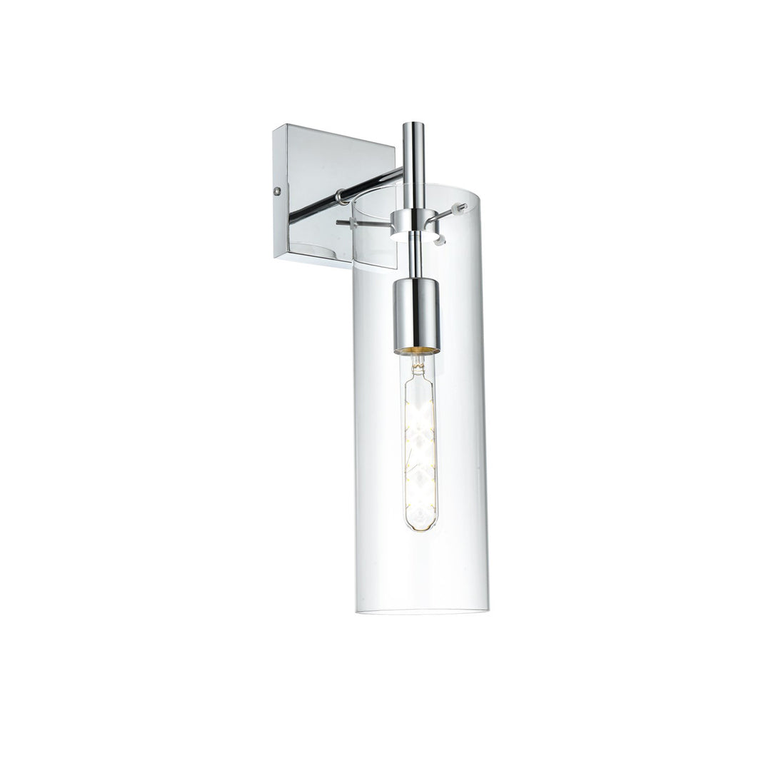 4.5 Inch Wall Sconce Clear Shade In Chrome - View 5 - Joshua Marshal