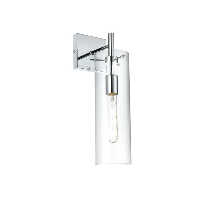 4.5 Inch Wall Sconce Clear Shade In Chrome - View 5 - Joshua Marshal