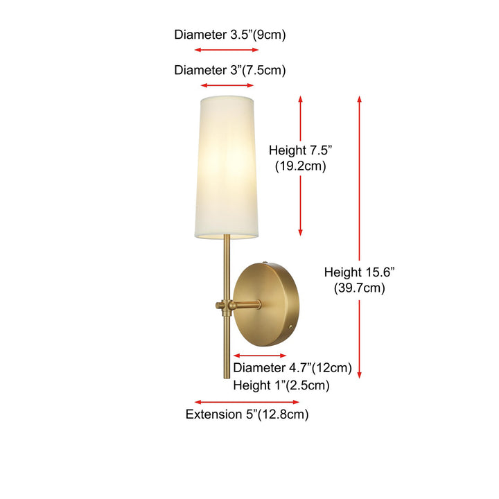 5 Inch Wall Sconce In Satin Gold - View 6 - Joshua Marshal