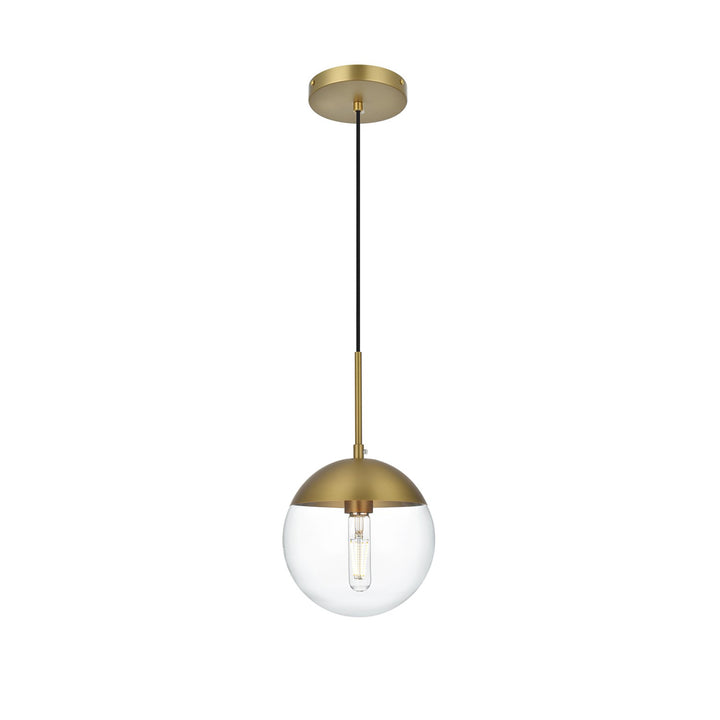 8 Inch Pendant Clear Shade In Chrome - View 3 - Joshua Marshal