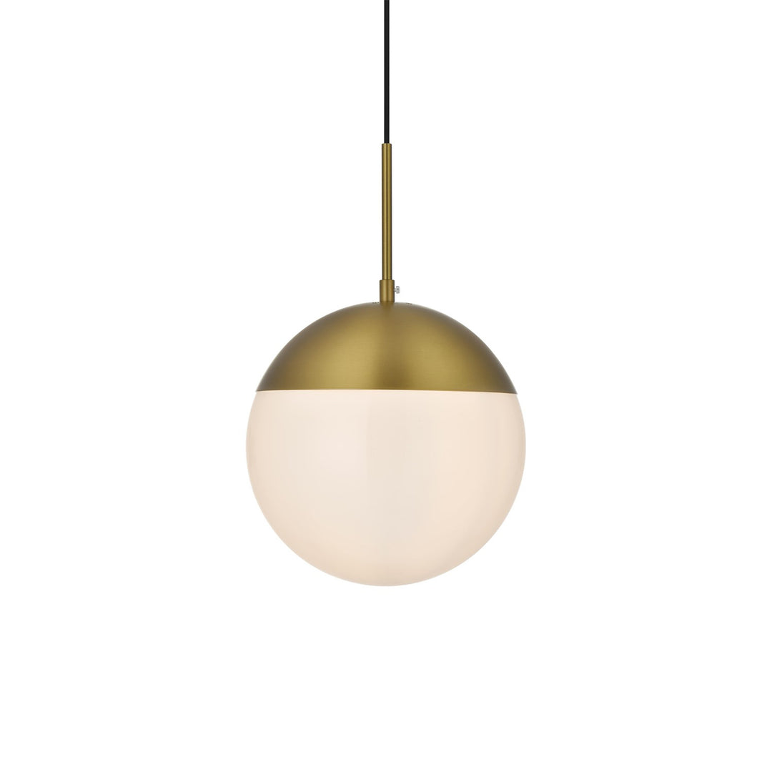 10 Inch Pendant Frosted White Shade In Satin Gold - View 4 - Joshua Marshal