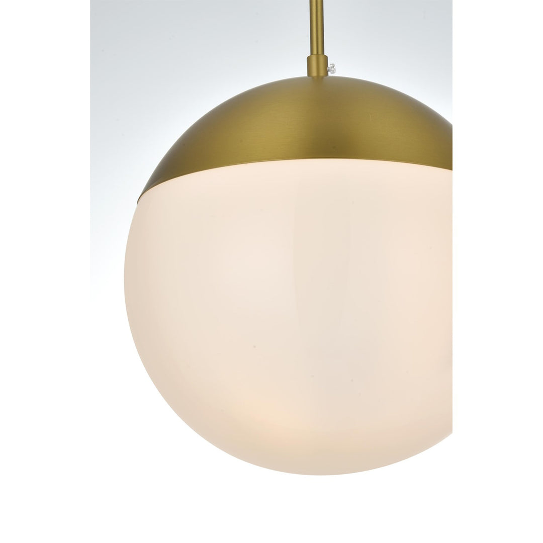 10 Inch Pendant Frosted White Shade In Satin Gold - View 5 - Joshua Marshal