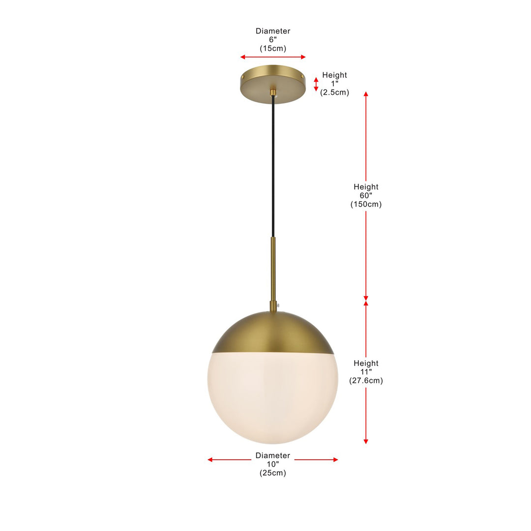 10 Inch Pendant Frosted White Shade In Satin Gold - View 6 - Joshua Marshal